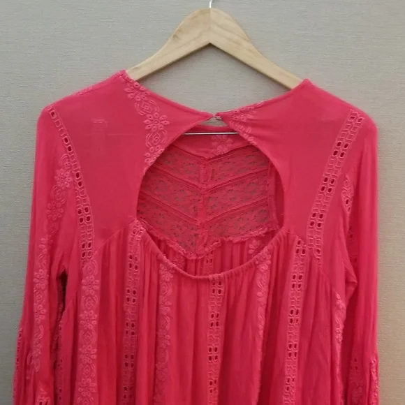 Free People Sweetest Dream Pink Tunic Size XS - Picture 7 of 15